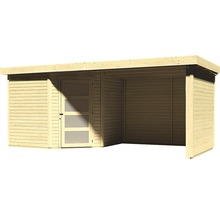 Gartenhaus Karibu Anvik 5 mit Schleppdach, Rück- und Seitenwand 503 x 262 cm natur