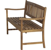 Gartenbank aus Holz mit Armlehnen