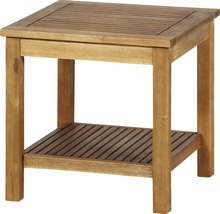 Table d''appoint carrée en bois avec étagère