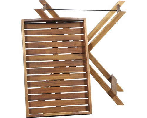 Plateau de service en bois avec cadre pliable