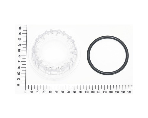 Vis de préfiltre avec anneau pour pompe à usage domestique FQ-HW 4.000 (5813004) Joint d''étanchéité transparent et joint torique noir