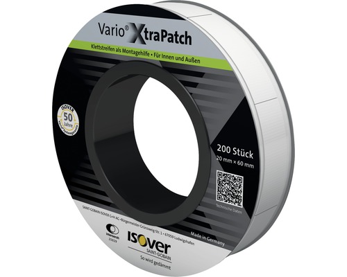 Bandes scratch ISOVER XtraPatch pour la fixation de Vario® XtraSafe 60 x 20 mm
