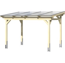 Holzcarport mit transparentem Dach