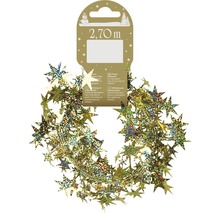 Guirlande d''étoiles dorées, longueur 2,70 mètres, décoration de Noël