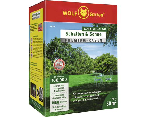 Wolf Garten Schatten und Sonne Premium Rasen Packung