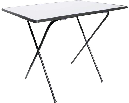 Scherentisch MFG 60 x 80 anthrazit Gestell aus Stahl in anthrazit, Tischplatte aus Alcotop in weiß Klapptisch mit Metallgestell und Tischplatte