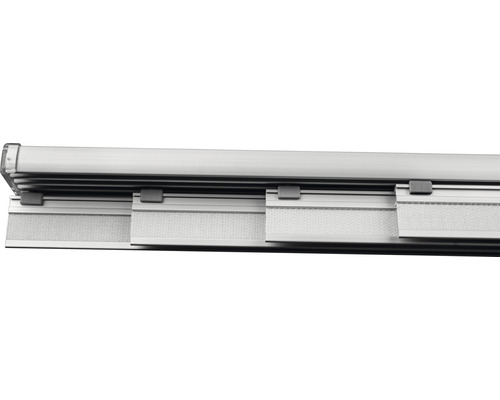 Flächenvorhangschiene Komfort Komplettset aluminium 4-läufig 225 cm