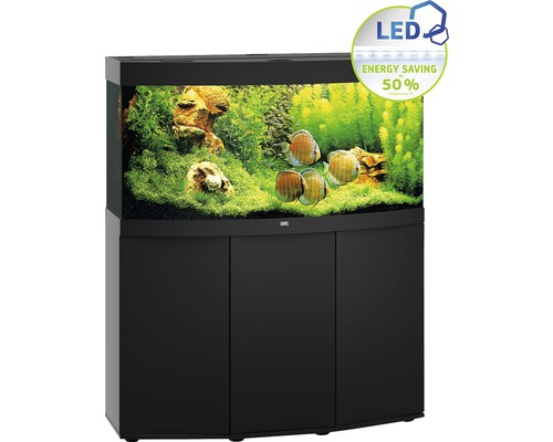 Kit complet d'aquarium JUWEL Vision 260 SBX avec éclairage LED, filtre, chauffage et meuble bas noir