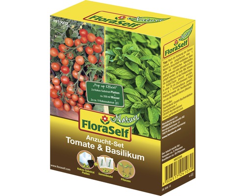 Kit de culture tomate & basilic semences de légumes FloraSelf®