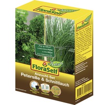 Kit de culture FloraSelf Persil et ciboulette dans un emballage jaune-brun
