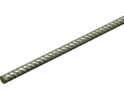 Barre ronde striée en acier Ø 6 mm, 2 m