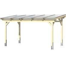 Holzcarport mit transparentem Dach