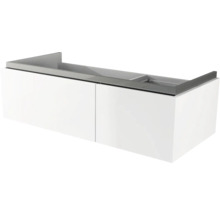 Waschtischunterschrank Baden Haus Avril BxHxT 100 x 30 cm x 45 cm Frontfarbe weiß hochglanz glanz