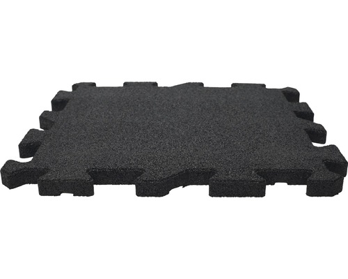 Tapis puzzle noir en caoutchouc pour revêtement de sol