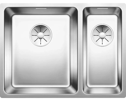 Spülbecken aus Edelstahl mit zwei Becken