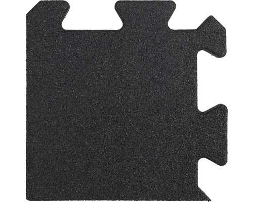 Dalle de protection anti-chute puzzle coin 26,7x25x2,5 cm noir