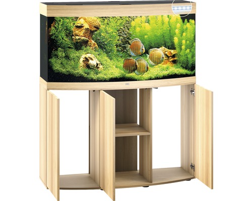 Aquarium mit Unterschrank und Dekoration