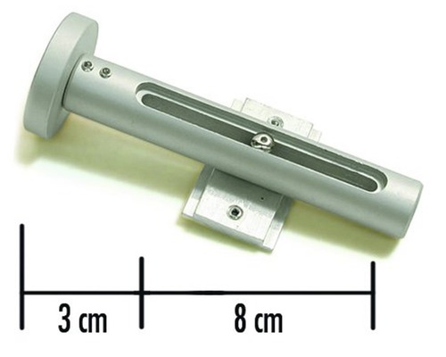 Aluminium-Gardinenstangenhalterung mit Massangaben