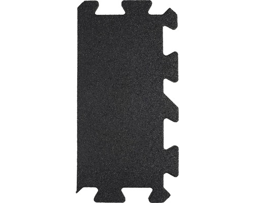 Dalle de protection anti-chute puzzle bord 26,7x50x2,5 cm noir