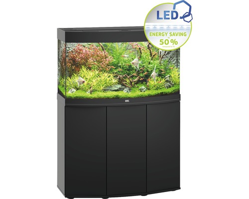 Aquariumkombination JUWEL Vision 180 SBX mit LED-Beleuchtung, Filter, Heizer und Unterschrank schwarz