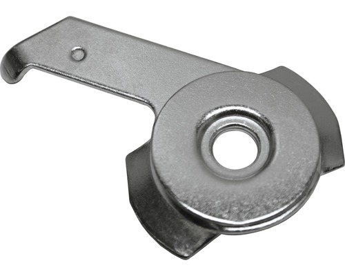 Fixation pour plafond pour rail de rideau coulissant 3 parties argent Pack de 2 Loquet de poignée de fenêtre en métal