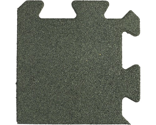 Dalle de protection anti-chute puzzle coin 26,7x25x2,5 cm vert Dalle emboîtable en caoutchouc