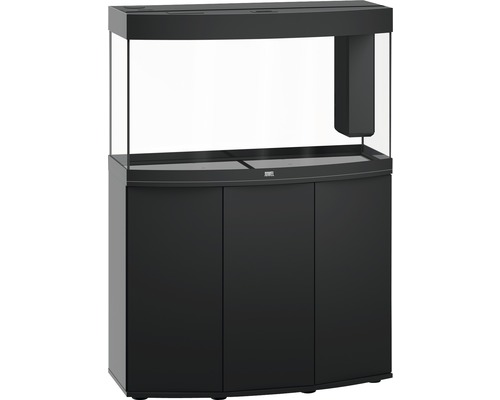 Aquarium noir avec meuble bas