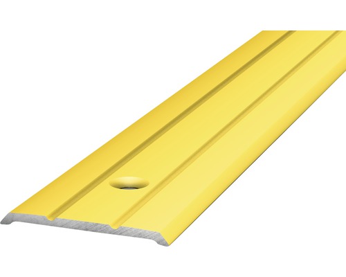 Prinz Übergangsprofil Alu gold gelocht 25 x 2700 mm Gelbes Übergangsprofil mit Befestigungsbohrung