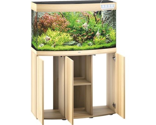 Aquarium mit Unterschrank und eingebauter Beleuchtung