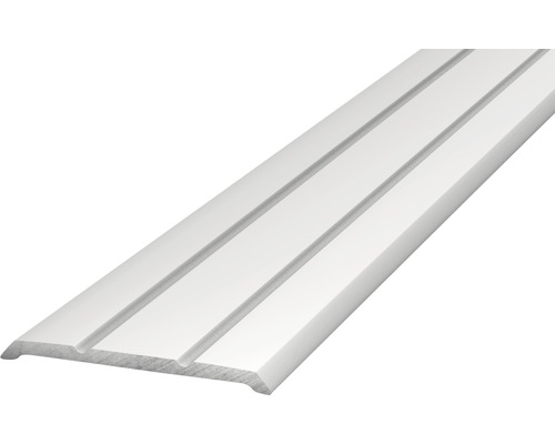 Prinz Übergangsprofil Alu silber selbstklebend 25 x 2700 mm Sockelleiste mit Rillen