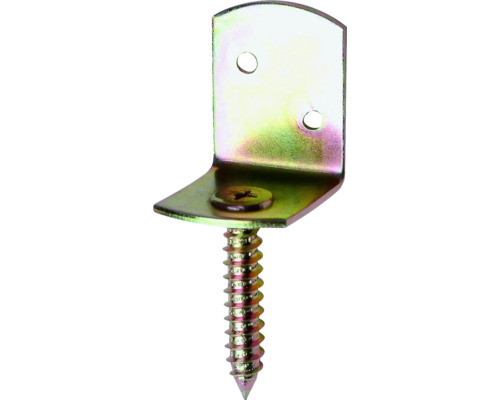 Support de treillis en forme de L 38x30x32 mm, galvanisé multicolore chromé 4 pièces Equerre de fixation avec vis