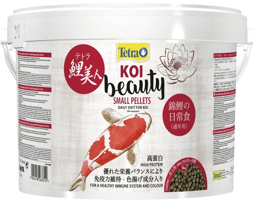 Pelletfutter Tetra KOI Beauty Small 10 l Tetra Koi Beauty Fischfutter im Eimer, kleine Pellets für die tägliche Fütterung von Koi