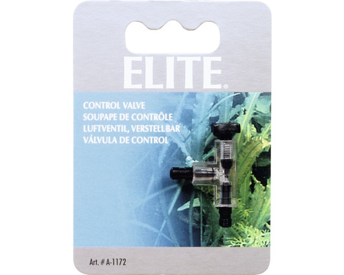 Vanne d'extrémité Elite plastique, vanne 2 voies réglable pour tuyaux 4/6 mm