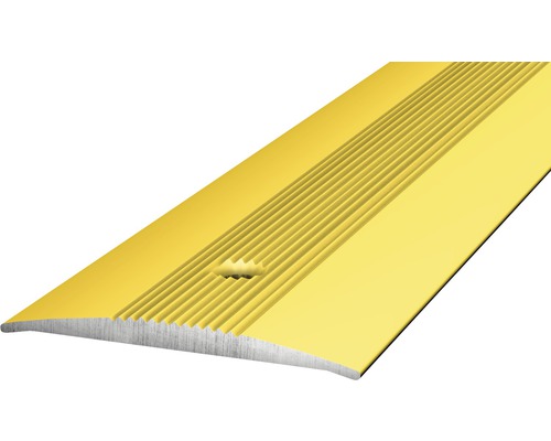 Prinz Übergangsprofil Alu gold gelocht 37 x 2700 mm Profilschiene für Bodenbeläge mit geriffelter Oberfläche