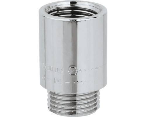Hahnverlängerung verchromt ½"x40mm Verbindungsstück mit Gewinde