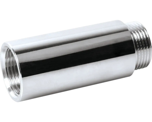 Hahnverlängerung verchromt ½"x50mm Verlängerung aus Metall mit Innengewinde und Außengewinde