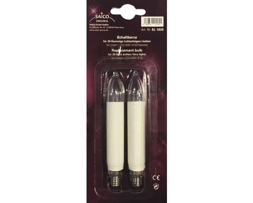 Paquet de bougies à douille Saico pour arcs ou chaînes lumineuses à 20 flammes