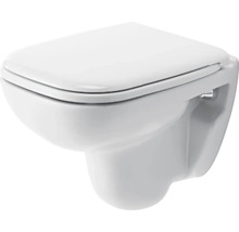 WC suspendu DURAVIT D-Code cuvette à fond creux avec bride de rinçage court blanc sans abattant WC 2211090000-thumb-1