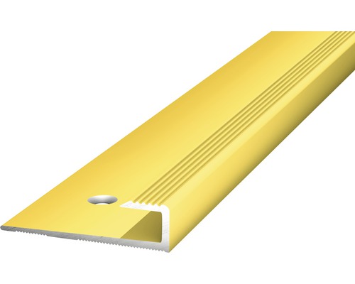Profilé d'insertion aluminium doré perforé 27 x 7 x 2500 mm