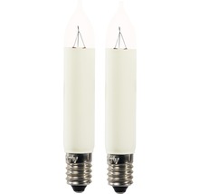 Deux ampoules bougies avec culot E10