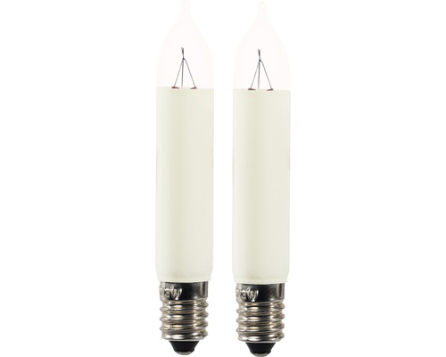Deux ampoules bougies avec culot E10