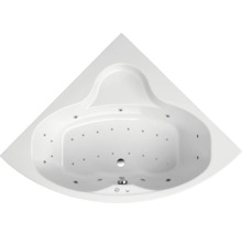 Eckbadewanne mit Whirlpoolfunktion, Aufsicht