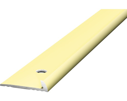 Prinz Abschlussprofil Alu sahara gelocht 18 x 4 x 2500 mm Gelbe Übergangsleiste mit einem Loch
