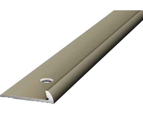 Arrêt de bord aluminium acier inoxydable mat perforé 18 x 4 x 2500 mm