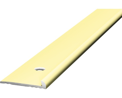 Prinz Abschlussprofil Alu sahara gelocht 18 x 3 x 2500 mm Sockelleiste aus Kunststoff mit einem Befestigungsloch