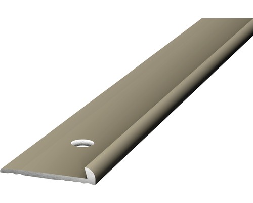 Arrêt de bord aluminium acier inoxydable mat perforé 18 x 3 x 2500 mm