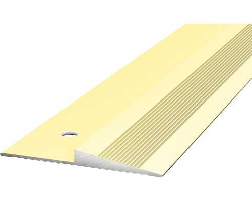 Prinz Rampenprofil Alu sahara gelocht 38 x 4 x 2500 mm Treppenkantenprofil aus Metall mit Rillen