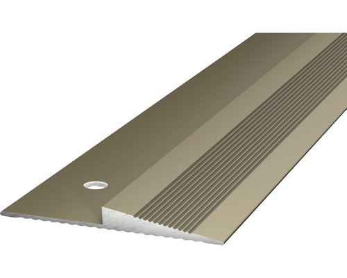 Profilé de rampe aluminium acier inoxydable mat perforé 38 x 4 x 2500 mm