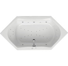 Eckbadewanne mit Whirlpoolfunktion, Aufsicht