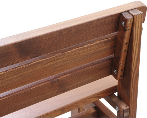 Gros plan sur un banc de jardin en bois